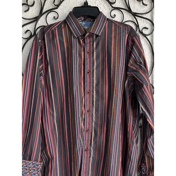 Robert Graham Collard Button Shirt - XL- Multicolored - Picture 2 of 8